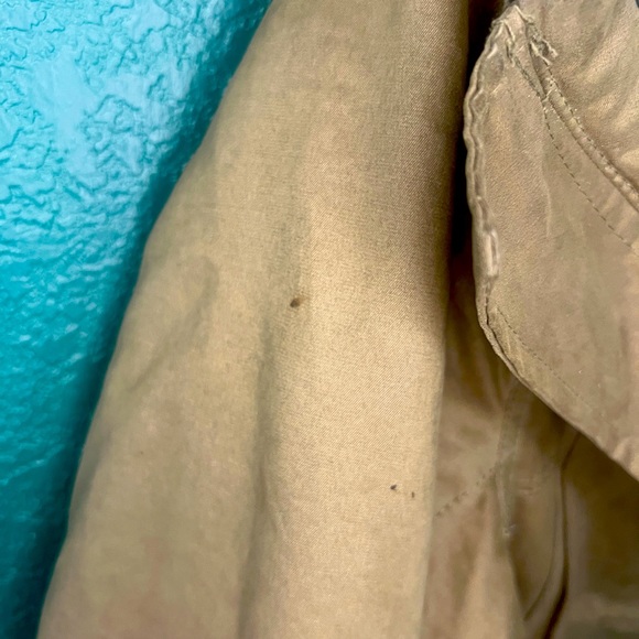 H&M LOGG Men’s Size Large Army Green Jacket Coat Parka Military Hooded Quilted - Picture 3 of 4